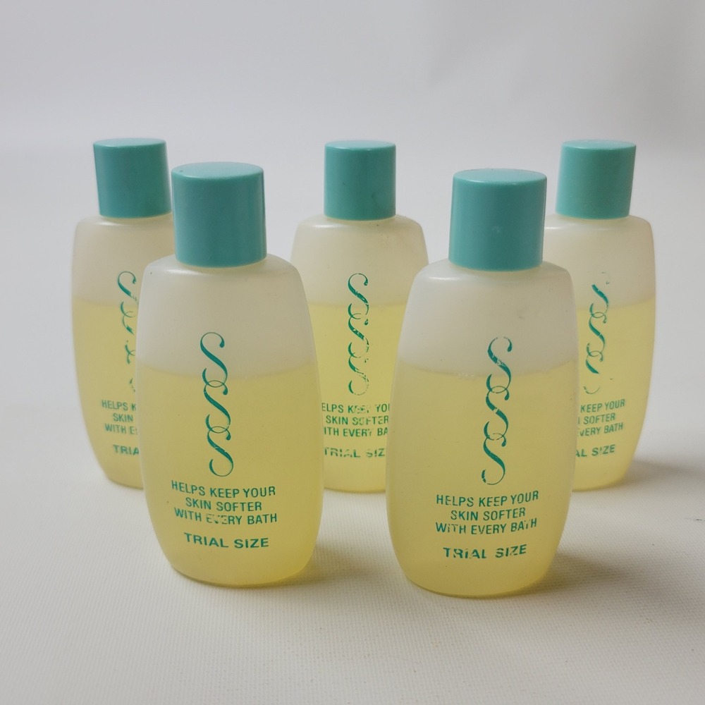 Vintage Avon Skin-So-Soft Bath Oil Trial Size 1 oz Bottles Lot of 5